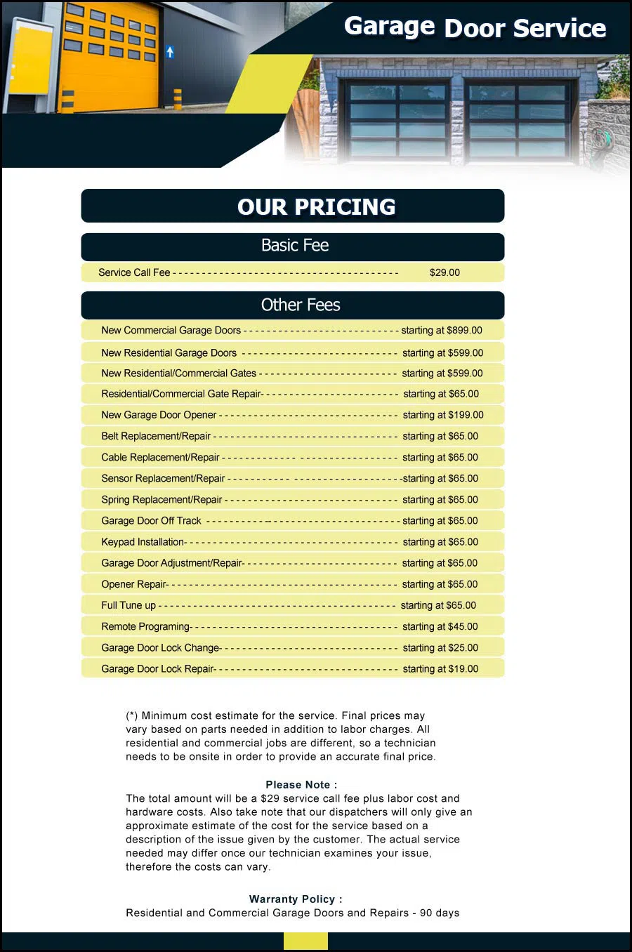 Garage Door & Opener Repairs Chicago, IL 773-649-9957